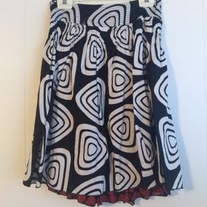 Black and White Patterned Skirt